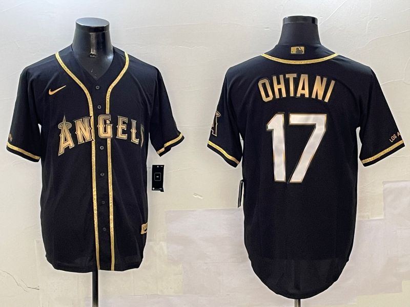 Men Houston Astros 17 Ohtani Black Gold Game 2025 Nike MLB Jersey style 6